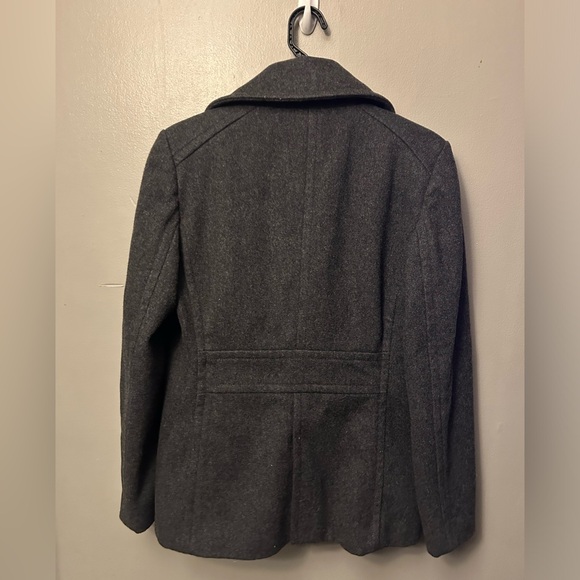 J. Crew coat - charcoal gray wool double breasted peacoat - Picture 6 of 11